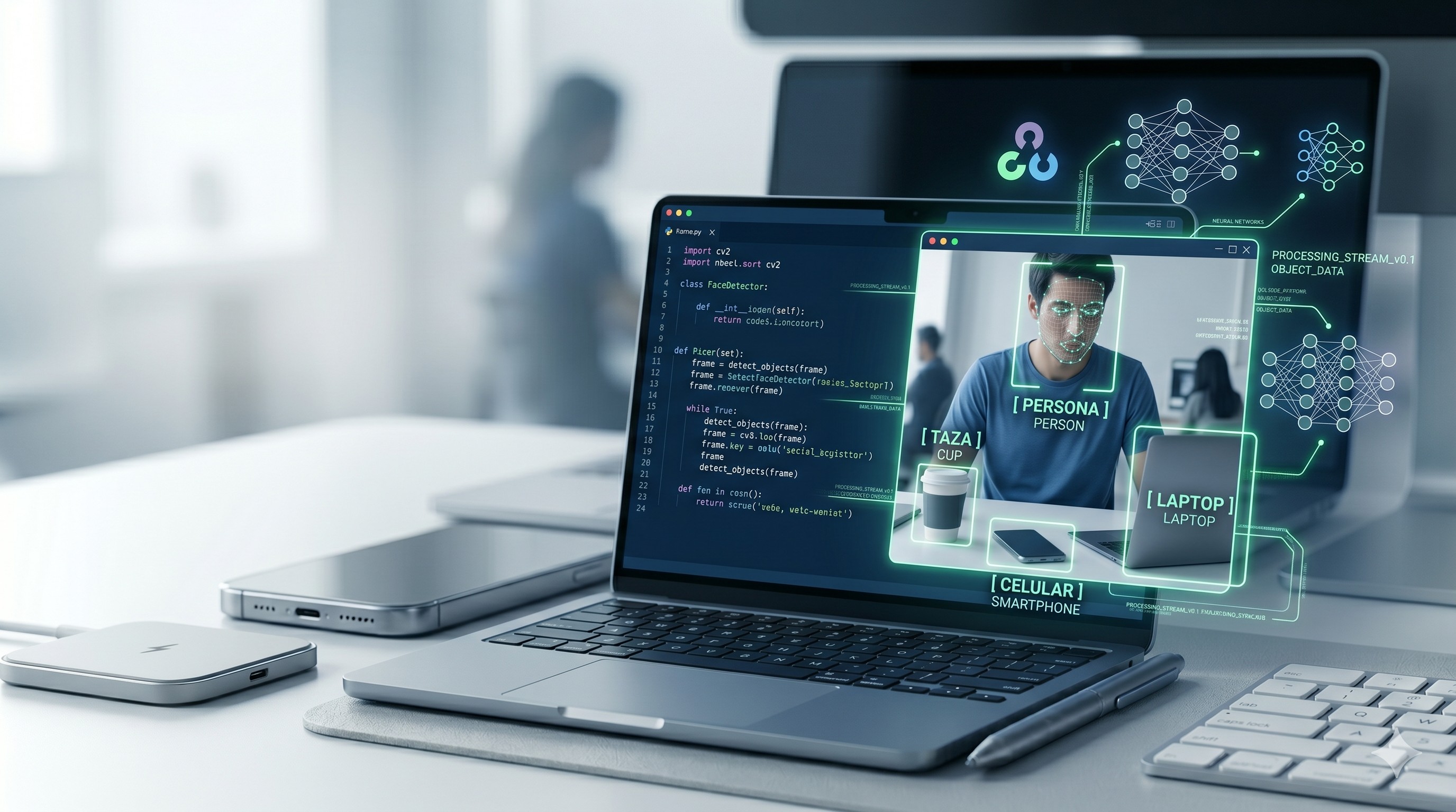 Conecta tu cámara con Python: detección de rostros y objetos en tiempo real con OpenCV y YOLO