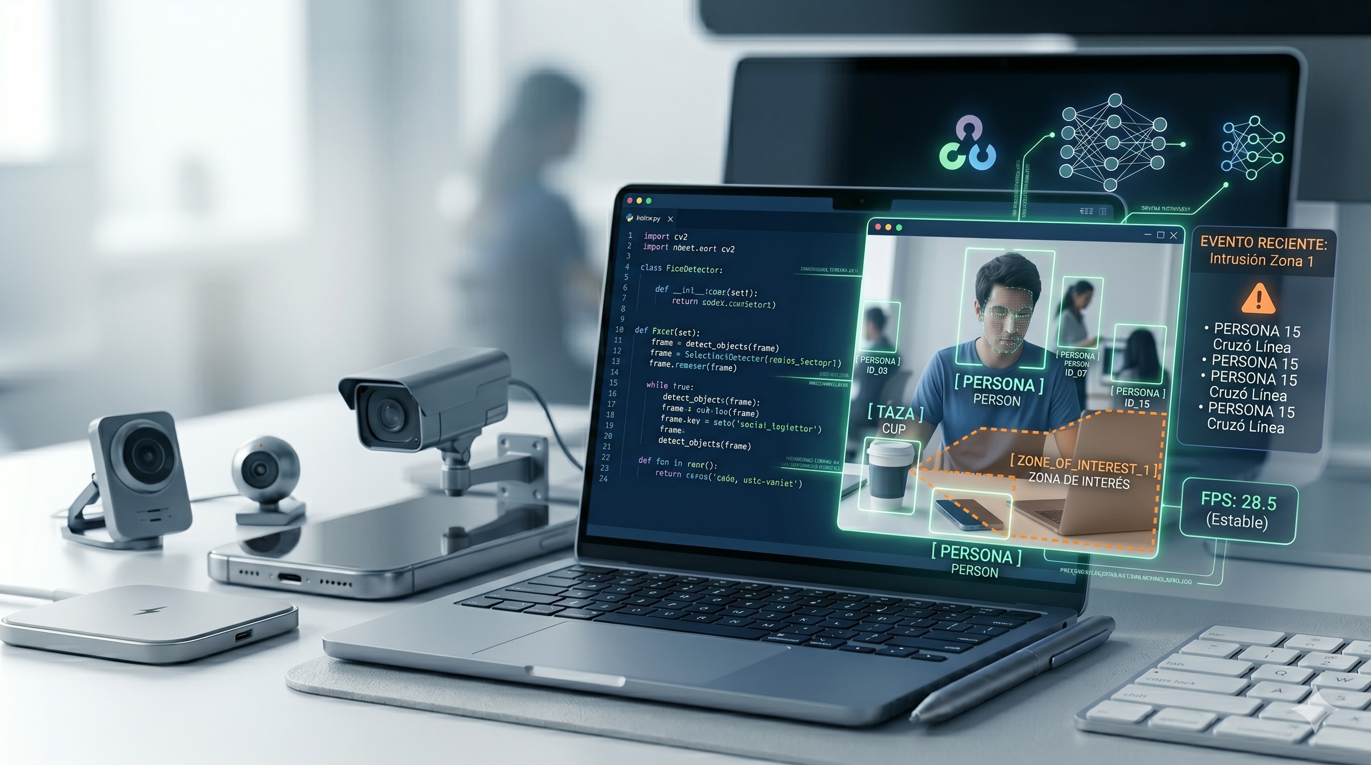 Visión por computadora profesional con Python: cámara, detección de objetos, tracking y eventos con YOLO